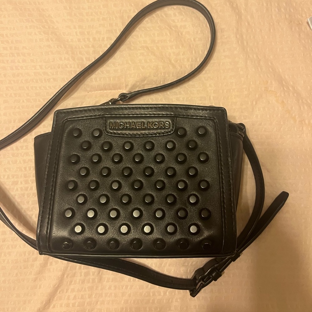 Michael Kors Leather Black Crossbody Purse